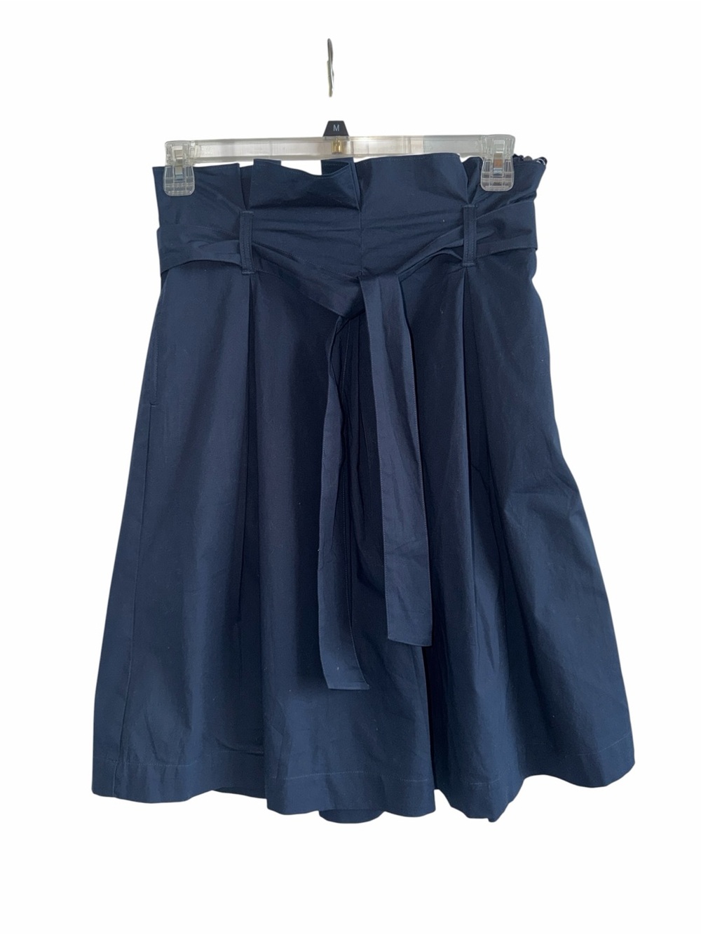 Banana Republic Navy A-Line Paperbag Waist Skirt with Tie size 6P NWT - Picture 4 of 10